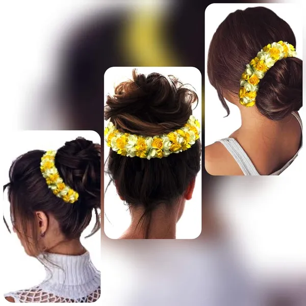 Yellow_Hair_Clips_Pins_Hair_Buns_Hair_Styles_Artificial_Flowers_Accessories_For_Weddings_Bride
