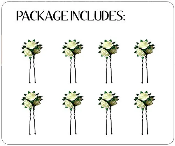 Green_Artificial_Flowers_Bridal_Hair_Pins_Clips_Accessories_For_Women