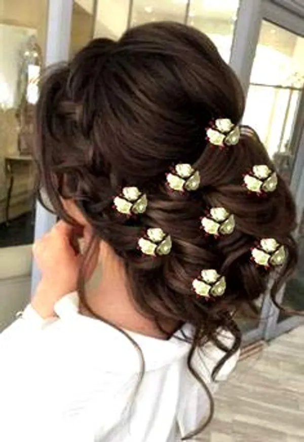 Maroon_Artificial_Flowers_Bridal_Hair_Pins