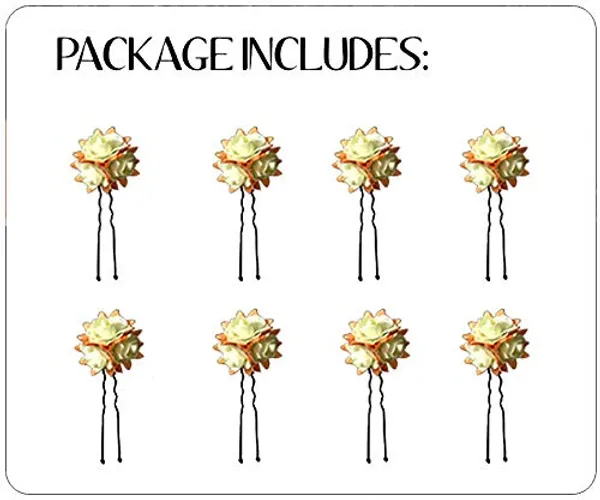Peach_Artificial_Flowers_Bridal_Hair_Pins_Clips_Accessories_For_Women