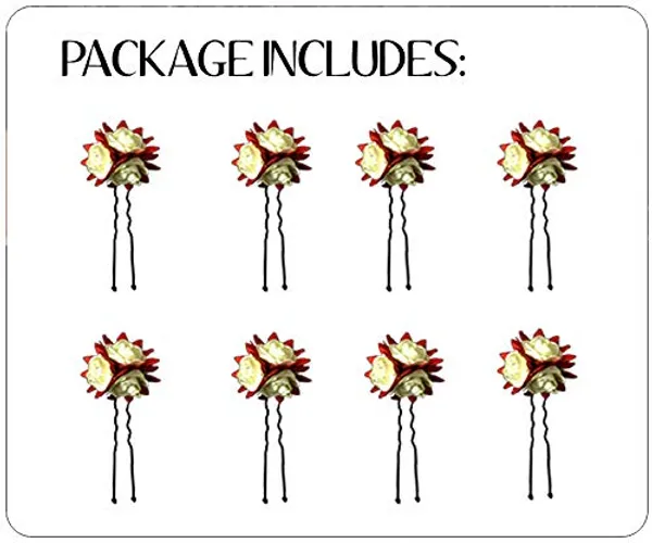 Red_Artificial_Flowers_Bridal_Hair_Pins