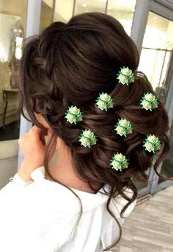 Sea_Green_Artificial_Flowers_Bridal_Hair_Pins