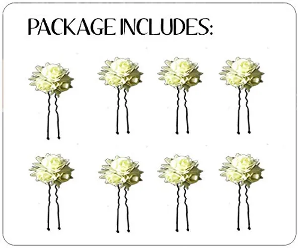 White_Artificial_Flowers_Bridal_Hair_Pins_Clips_Accessories