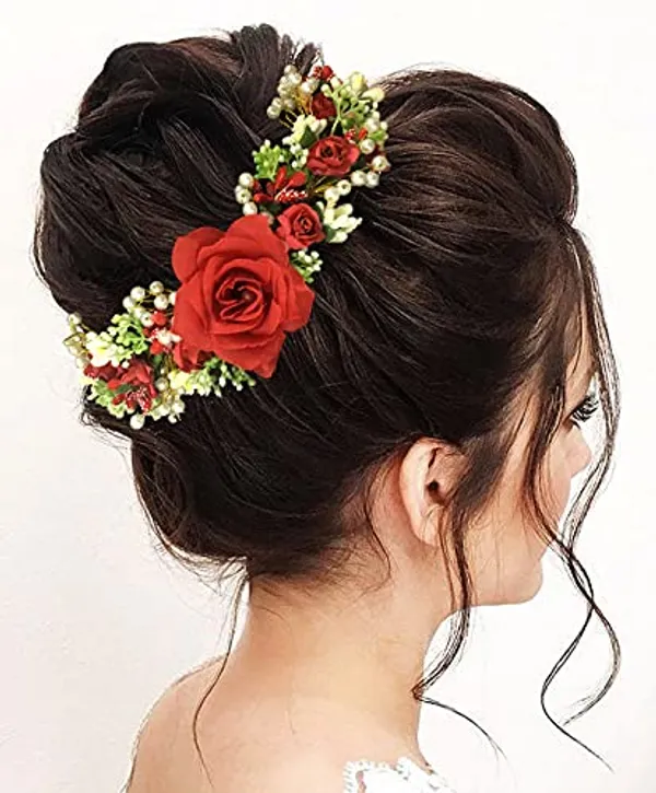 Red_Hair_Artificial_Flowers_Accessories_For_Weddings_(14_X_8_X_4_Cm)