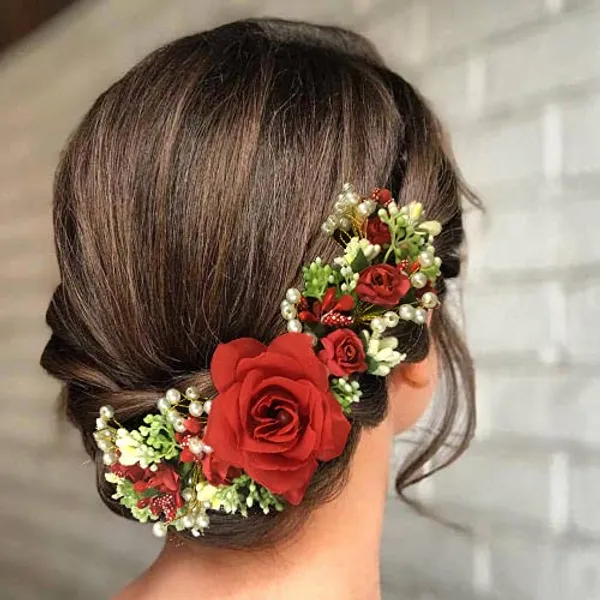 Red_Hair_Artificial_Flowers_Accessories_For_Weddings_(14_X_8_X_4_Cm)