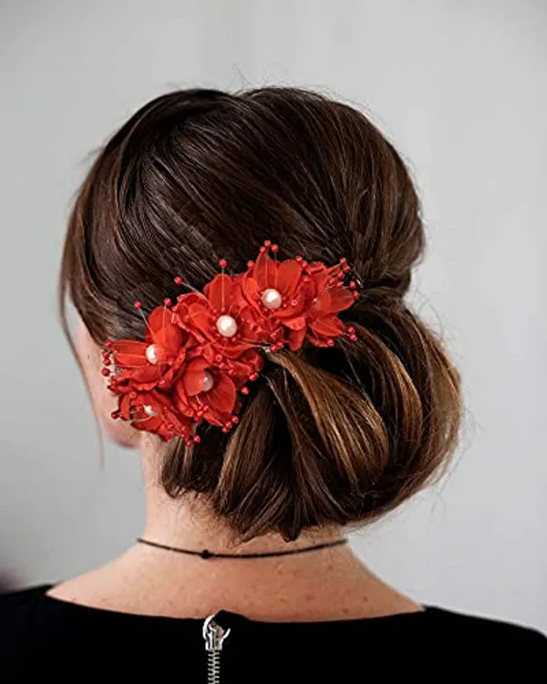 Red_Stylish_Hair_Pin_Accessories_For_Women