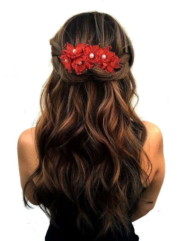 Red_Stylish_Hair_Pin_Accessories_For_Women