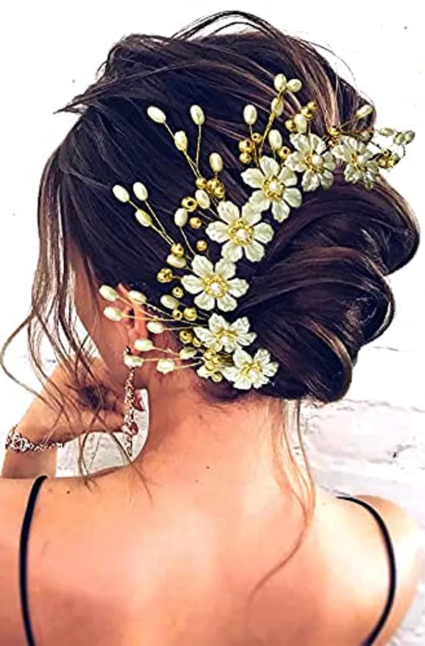 White_&_Golden_Stylish_Hair_Vein_Accessories_For_Women_(18_X_10_X_10_Cm)