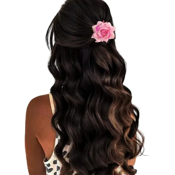Baby_Pink_Rose_Hair_Accessories_Rubber_Band,_Comb_Slide,_Hair_Clip,_Hair_Pin_Set