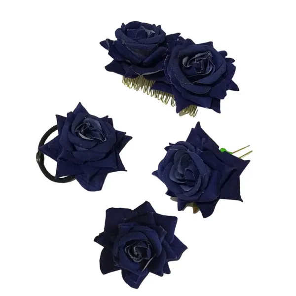 Blue_Rose_Hair_Accessories_Rubber_Band,_Comb_Slide,_Hair_Clip,_Hair_Pin_Set