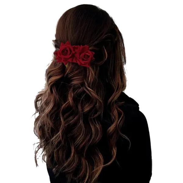 Red_Rose_Hair_Accessories_Rubber_Band,_Comb_Slide,_Hair_Clip,_Hair_Pin_Set