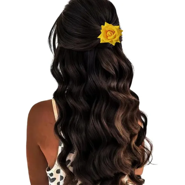 Yellow_Rose_Hair_Accessories_Rubber_Band,_Comb_Slide,_Hair_Clip,_Hair_Pin_Set