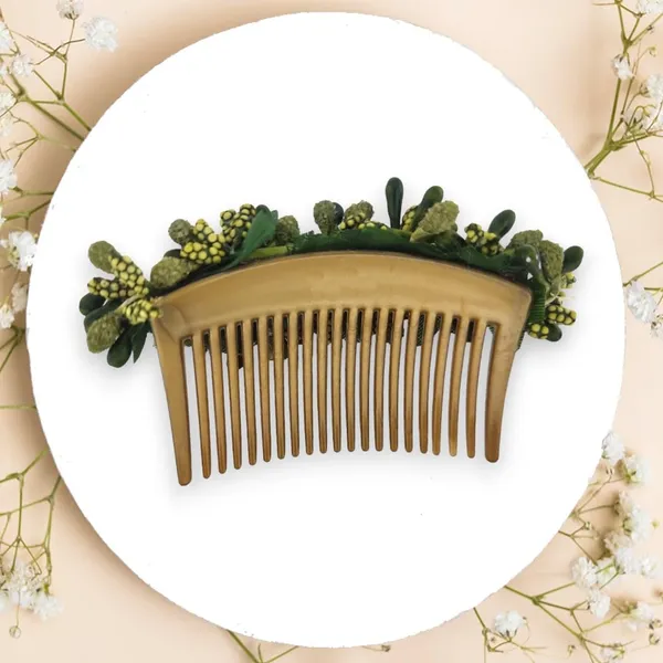 Dark_Green_Artificial_Floral_Bridal_Brooch_&_Hair_Pin_(16_X_14_X_10_Cm)