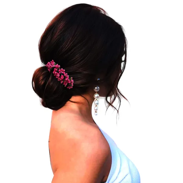 Dark_Pink_Artificial_Floral_Bridal_Brooch_&_Hair_Pin_(16_X_14_X_10_Cm)
