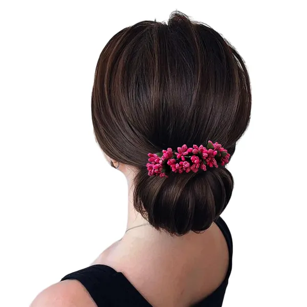 Dark_Pink_Artificial_Floral_Bridal_Brooch_&_Hair_Pin_(16_X_14_X_10_Cm)