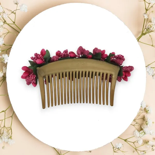 Dark_Pink_Artificial_Floral_Bridal_Brooch_&_Hair_Pin_(16_X_14_X_10_Cm)