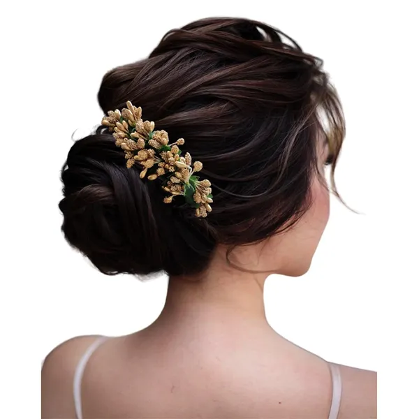 Golden_Artificial_Floral_Bridal_Brooch_&_Hair_Pin_(16_X_14_X_10_Cm)