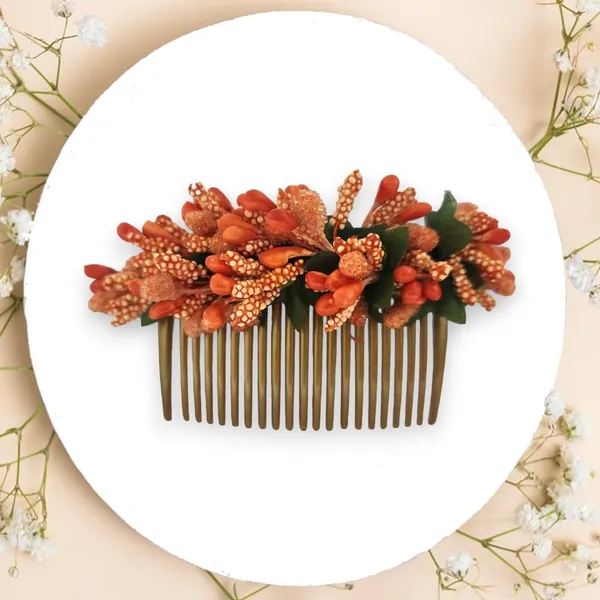 Orange_Artificial_Floral_Bridal_Brooch_&_Hair_Pin_(16_X_14_X_10_Cm)