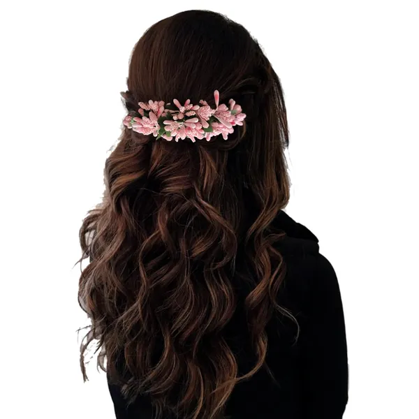 Peach_Artificial_Floral_Bridal_Brooch_&_Hair_Pin_(16_X_14_X_10_Cm)