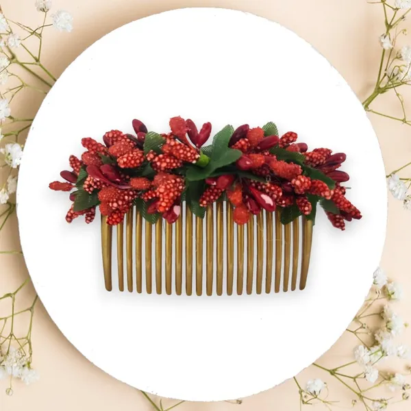 Red_Artificial_Floral_Bridal_Brooch_&_Hair_Pin_(16_X_14_X_10_Cm)