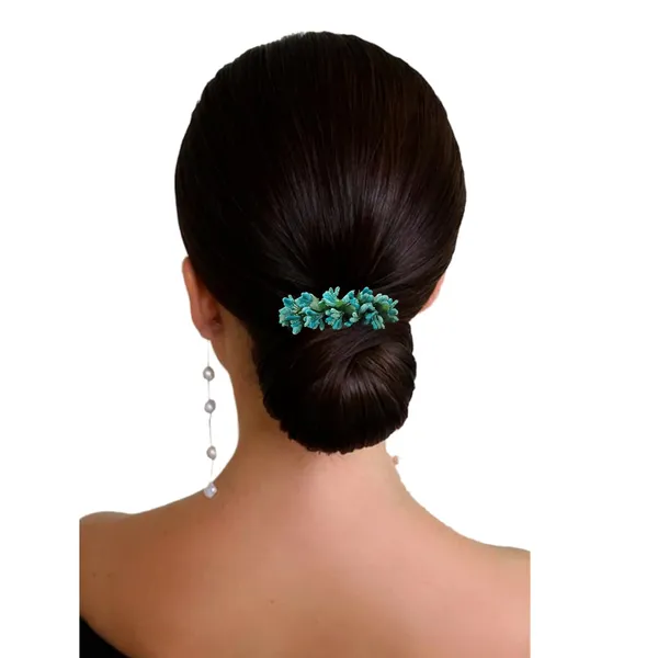 Turquoise_Artificial_Floral_Bridal_Brooch_&_Hair_Pin_(16_X_14_X_10_Cm)