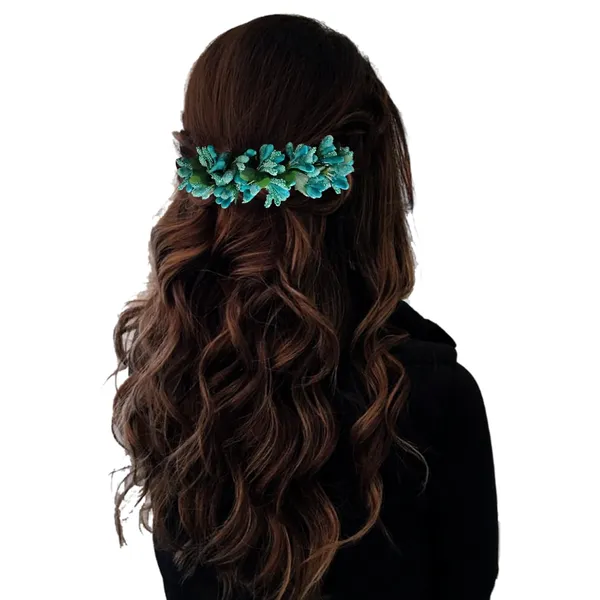 Turquoise_Artificial_Floral_Bridal_Brooch_&_Hair_Pin_(16_X_14_X_10_Cm)