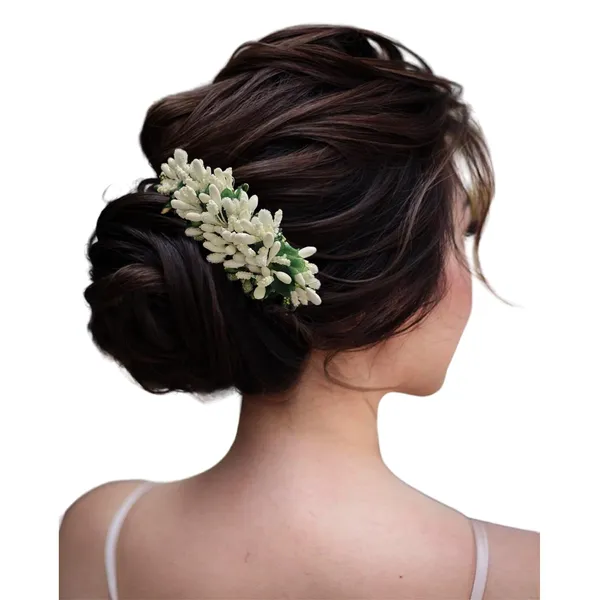 White_Artificial_Floral_Bridal_Brooch_&_Hair_Pin_(16_X_14_X_10_Cm)