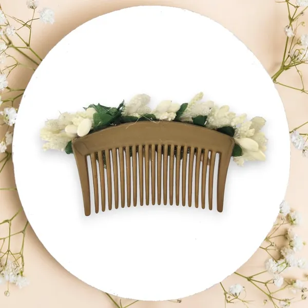 White_Artificial_Floral_Bridal_Brooch_&_Hair_Pin_(16_X_14_X_10_Cm)
