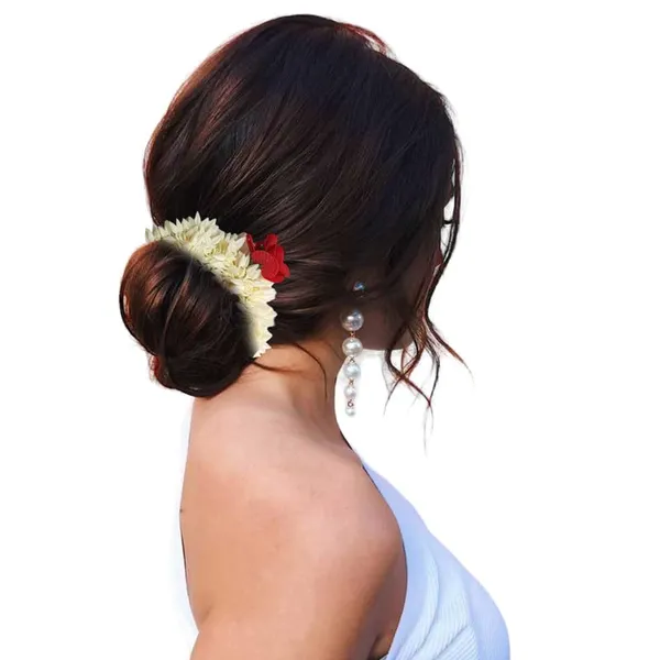 Red_Mogra_Gajra_With_Rose_Artificial_Flowers_Scrunchies_Rubber_Band
