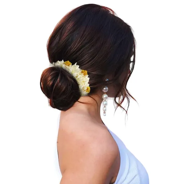 Yellow_Mogra_Gajra_With_Rose_Artificial_Flowers_Scrunchies_Rubber_Band