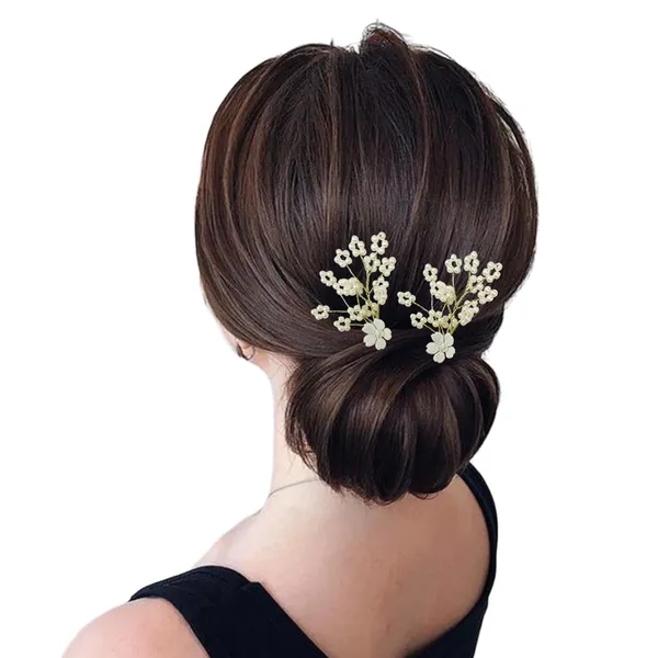 White_Artificial_Floral_Bridal_Brooch_&_Hair_Pin_(6_Pins)