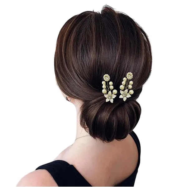 White_Artificial_Floral_Bridal_Brooch_&_Hair_Pin_(6_Pins)
