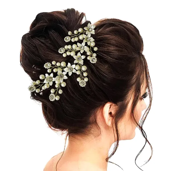 White_Artificial_Floral_Bridal_Brooch_&_Hair_Pin