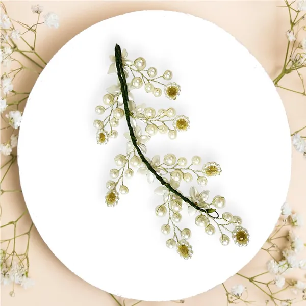 White_Artificial_Floral_Bridal_Brooch_&_Hair_Pin