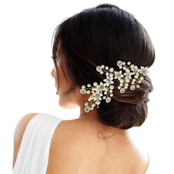 White_Artificial_Floral_Bridal_Brooch_&_Hair_Pin