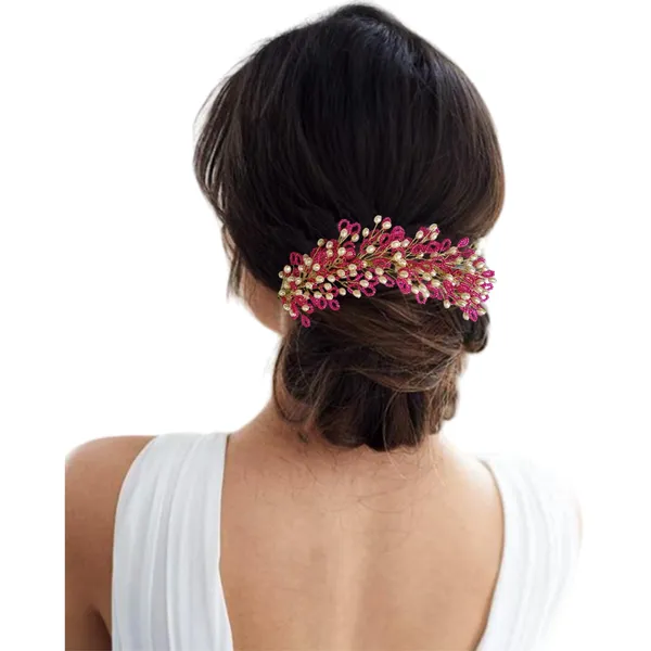 Dark_Pink_Artificial_Floral_Bridal_Brooch_&_Hair_Pin_(16_X_14_X_10_Cm)