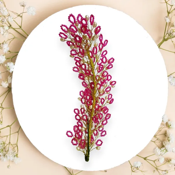 Dark_Pink_Artificial_Floral_Bridal_Brooch_&_Hair_Pin_(16_X_14_X_10_Cm)