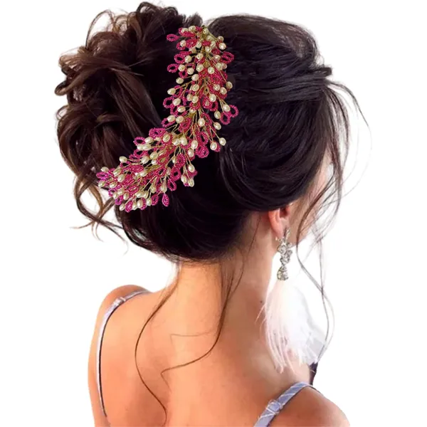 Dark_Pink_Artificial_Floral_Bridal_Brooch_&_Hair_Pin_(16_X_14_X_10_Cm)