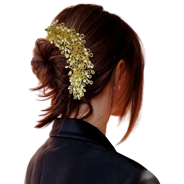 Golden_Artificial_Floral_Bridal_Brooch_&_Hair_Pin_(16_X_14_X_10_Cm)