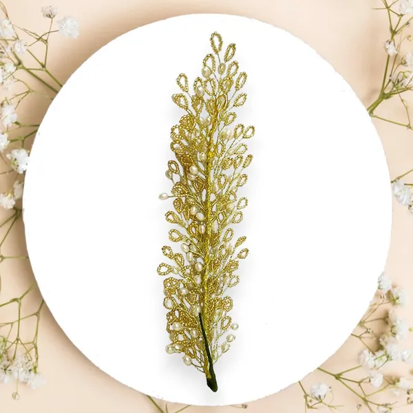 Golden_Artificial_Floral_Bridal_Brooch_&_Hair_Pin_(16_X_14_X_10_Cm)