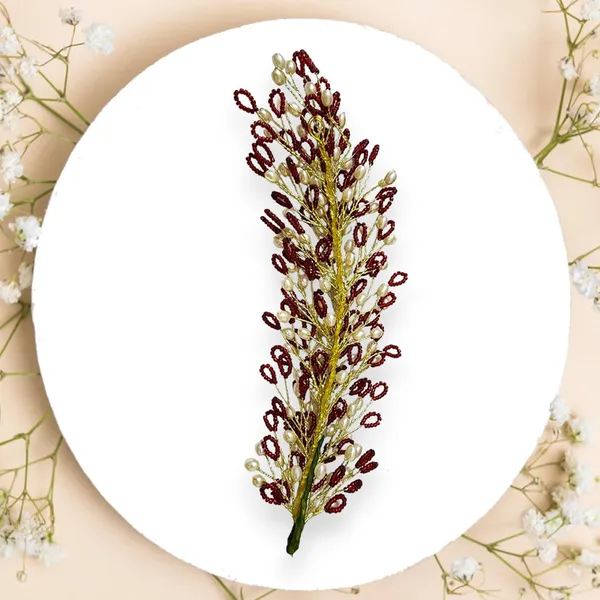 Maroon_Artificial_Floral_Bridal_Brooch_&_Hair_Pin_(16_X_14_X_10_Cm)