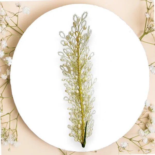White_Artificial_Floral_Bridal_Brooch_&_Hair_Pin_(16_X_14_X_10_Cm)