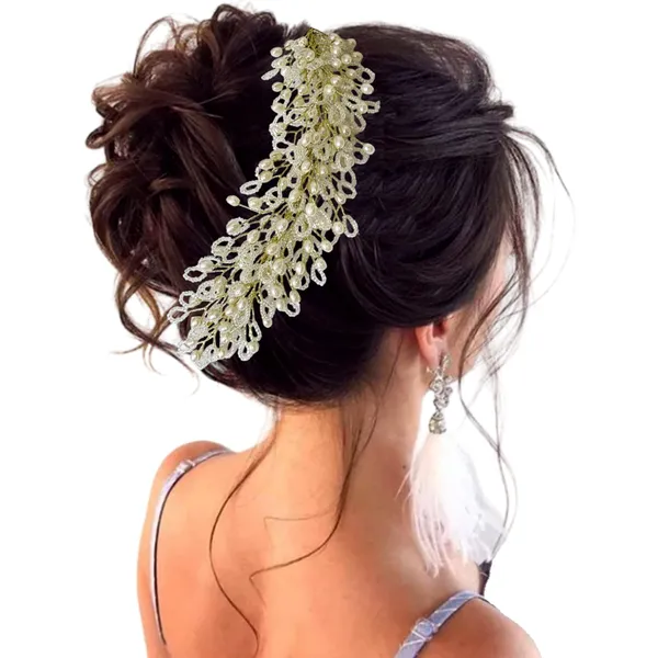White_Artificial_Floral_Bridal_Brooch_&_Hair_Pin_(16_X_14_X_10_Cm)