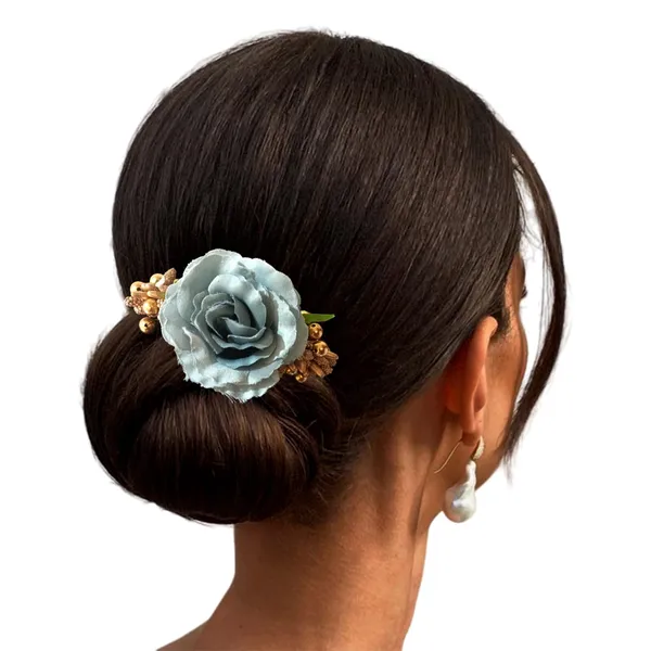 Grey_Artificial_Floral_Bridal_Brooch_&_Hair_Pin_Comb