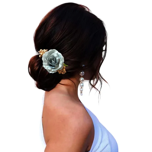 Grey_Artificial_Floral_Bridal_Brooch_&_Hair_Pin_Comb