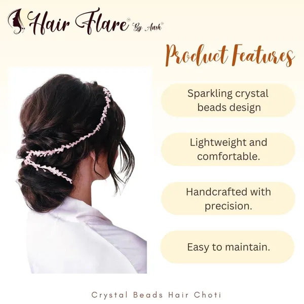 Baby_Pink_Crystal_Beads_Hair_Choti_For_Women