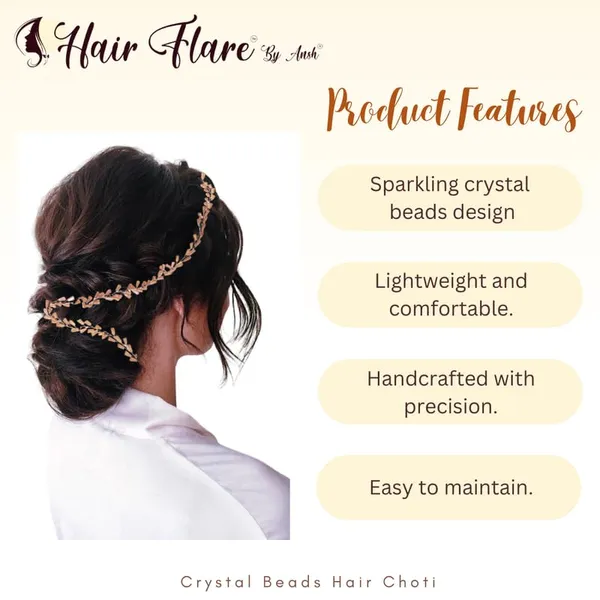 Golden_Crystal_Beads_Hair_Choti_For_Women