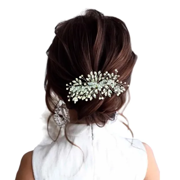 Silver_Artificial_Floral_Bridal_Brooch_&_Hair_Vein_(16_X_14_X_10_Cm)