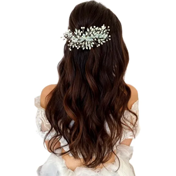 Silver_Artificial_Floral_Bridal_Brooch_&_Hair_Vein_(16_X_14_X_10_Cm)