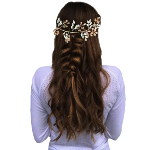Golden_Artificial_Floral_Bridal_Brooch_&_Hair_Vein